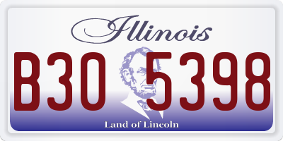IL license plate B305398