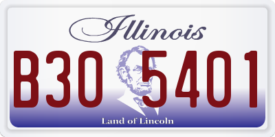 IL license plate B305401