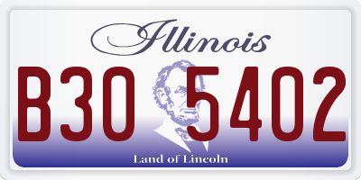 IL license plate B305402
