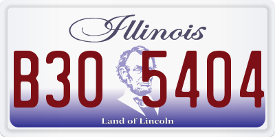 IL license plate B305404