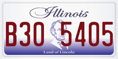 IL license plate B305405