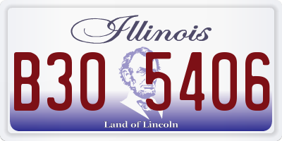 IL license plate B305406