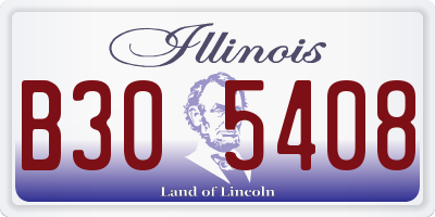 IL license plate B305408