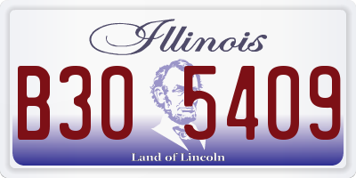 IL license plate B305409