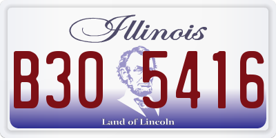 IL license plate B305416