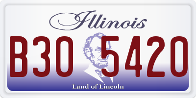 IL license plate B305420
