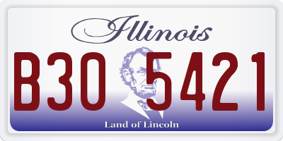 IL license plate B305421