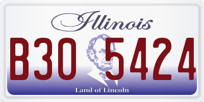 IL license plate B305424
