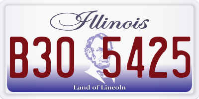 IL license plate B305425