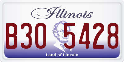 IL license plate B305428