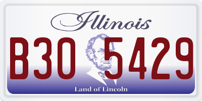 IL license plate B305429
