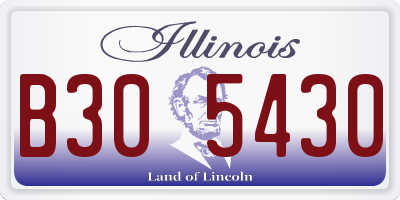 IL license plate B305430