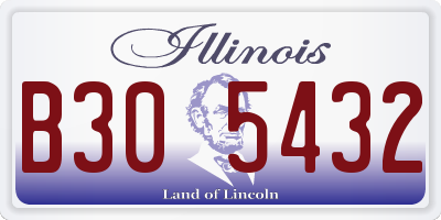 IL license plate B305432