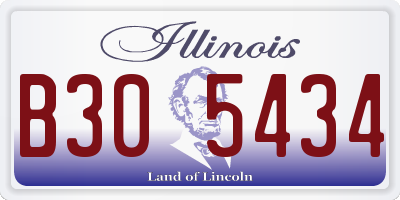 IL license plate B305434