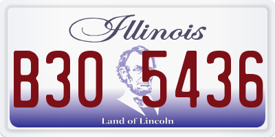 IL license plate B305436
