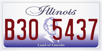 IL license plate B305437