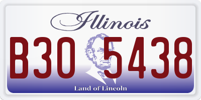 IL license plate B305438