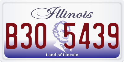 IL license plate B305439