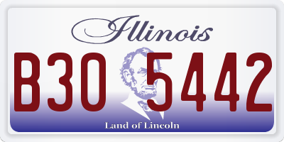 IL license plate B305442