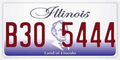 IL license plate B305444