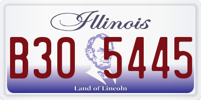IL license plate B305445