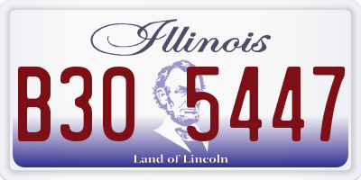 IL license plate B305447