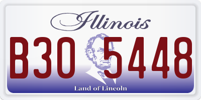 IL license plate B305448
