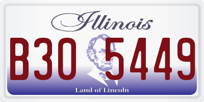 IL license plate B305449