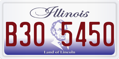 IL license plate B305450