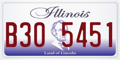 IL license plate B305451