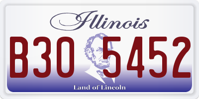 IL license plate B305452