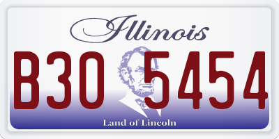 IL license plate B305454