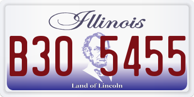 IL license plate B305455