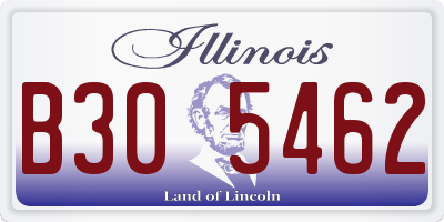 IL license plate B305462