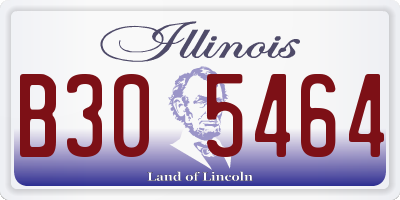 IL license plate B305464