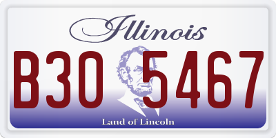 IL license plate B305467