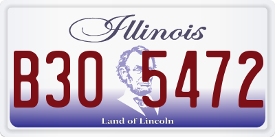 IL license plate B305472