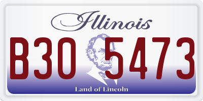 IL license plate B305473
