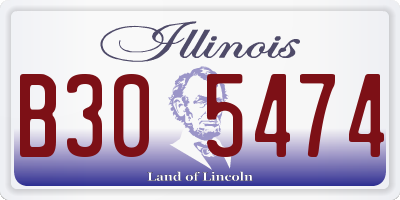 IL license plate B305474