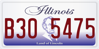 IL license plate B305475