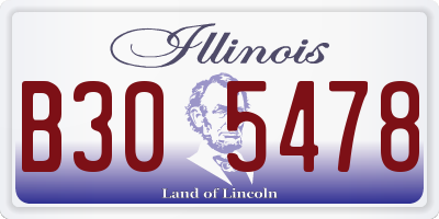 IL license plate B305478