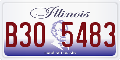 IL license plate B305483