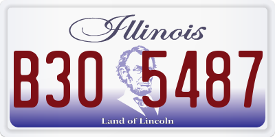 IL license plate B305487