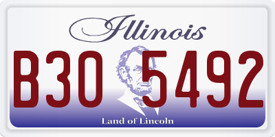IL license plate B305492