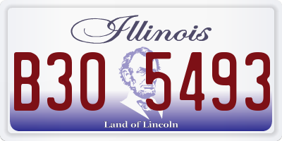 IL license plate B305493