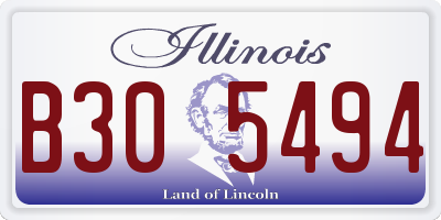 IL license plate B305494