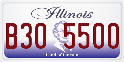 IL license plate B305500