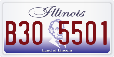 IL license plate B305501