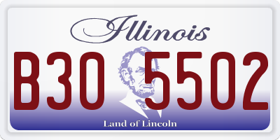 IL license plate B305502