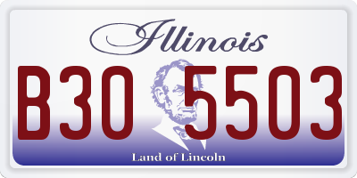 IL license plate B305503